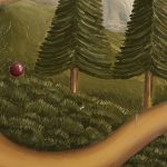 Siro Cugusi. <em>Forest IV</em>, 2019. Oil on canvas, 76 3/4 x 106 1/4 inches (195 x 270 cm) Detail