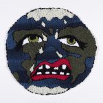 Hannah Epstein. <em>Cry Me a Glacier</em>, 2019. Wool, acrylic, polyester and burlap, 38 x 39 inches  (96.5 x 99.1 cm)