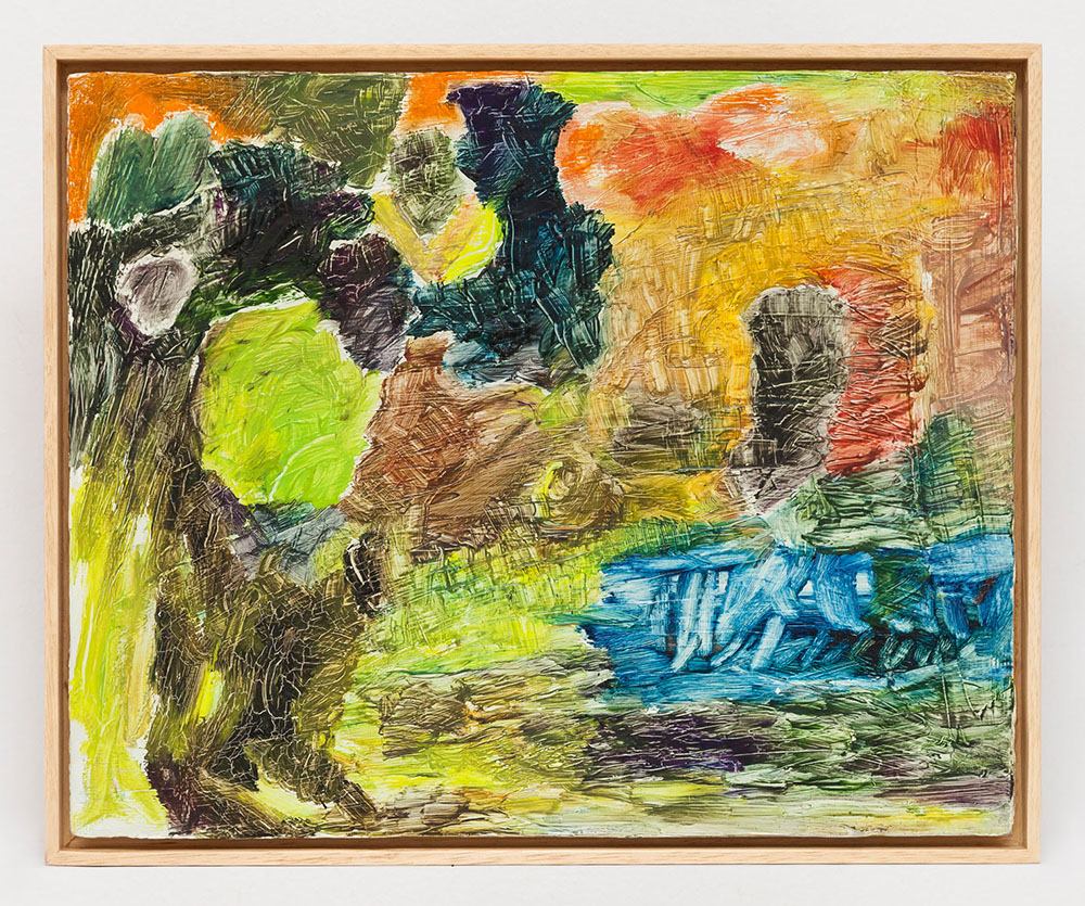 Joaquín Boz. <em>Untitled</em>, 2020. Oil on panel, 11 3/4 x 14 1/2 inches (29.7 x 36.8 cm)