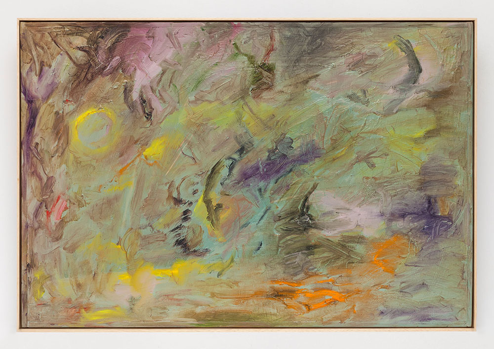 Joaquín Boz. <em>Untitled</em>, 2020. Oil on panel in artist's frame, 18 1/2 x 27 5/8 inches (47 x 70.3 cm)