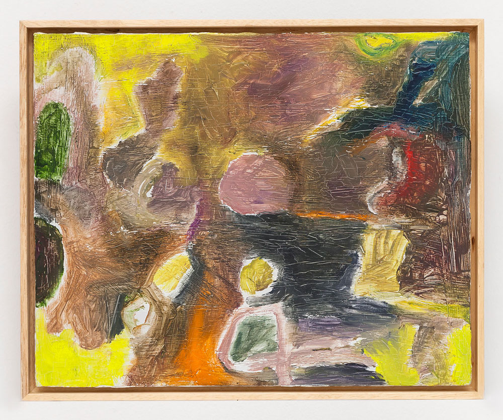 Joaquín Boz. <em>Untitled</em>, 2020. Oil on panel, 10 3/4 x 13 1/2 inches  (27.3 x 34.3 cm)
