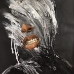 Khari Turner. <em>Frustrations of Golden Gates</em>, 2020. Oil, acrylic, charcoal and ink on paper, 53 x 48 inches (134.6 x 121.9 cm)