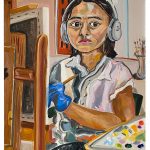 Susan MB Chen. <em>First Self-Portrait</em>, 2020. Oil on canvas, 24 x 18 inches  (61 x 45.7 cm)