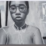 Brittany Tucker. <em>I Have A Job Interview Later</em>, 2020. Oil on canvas, 11 3/4 x 15 3/4 inches (30 x 40 cm)