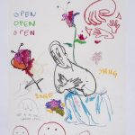 Brittany Tucker. <em>Open</em>, 2020. Pastel and ink on paper, 23 3/8 x 16 1/2 inches (59.4 x 42 cm)