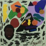 David Leggett. <em>I wasn’t here</em>, 2020. Acrylic, oil bar and felt on canvas, 20 x 20 inches (50.8 x 50.8 cm)