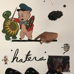 David Leggett. <em>Magic Man</em>, 2020. Acrylic, screen print, ink, color pencil, rubber stamp and collage on paper, 20 x 16 inches (50.8 x 40.6 cm)