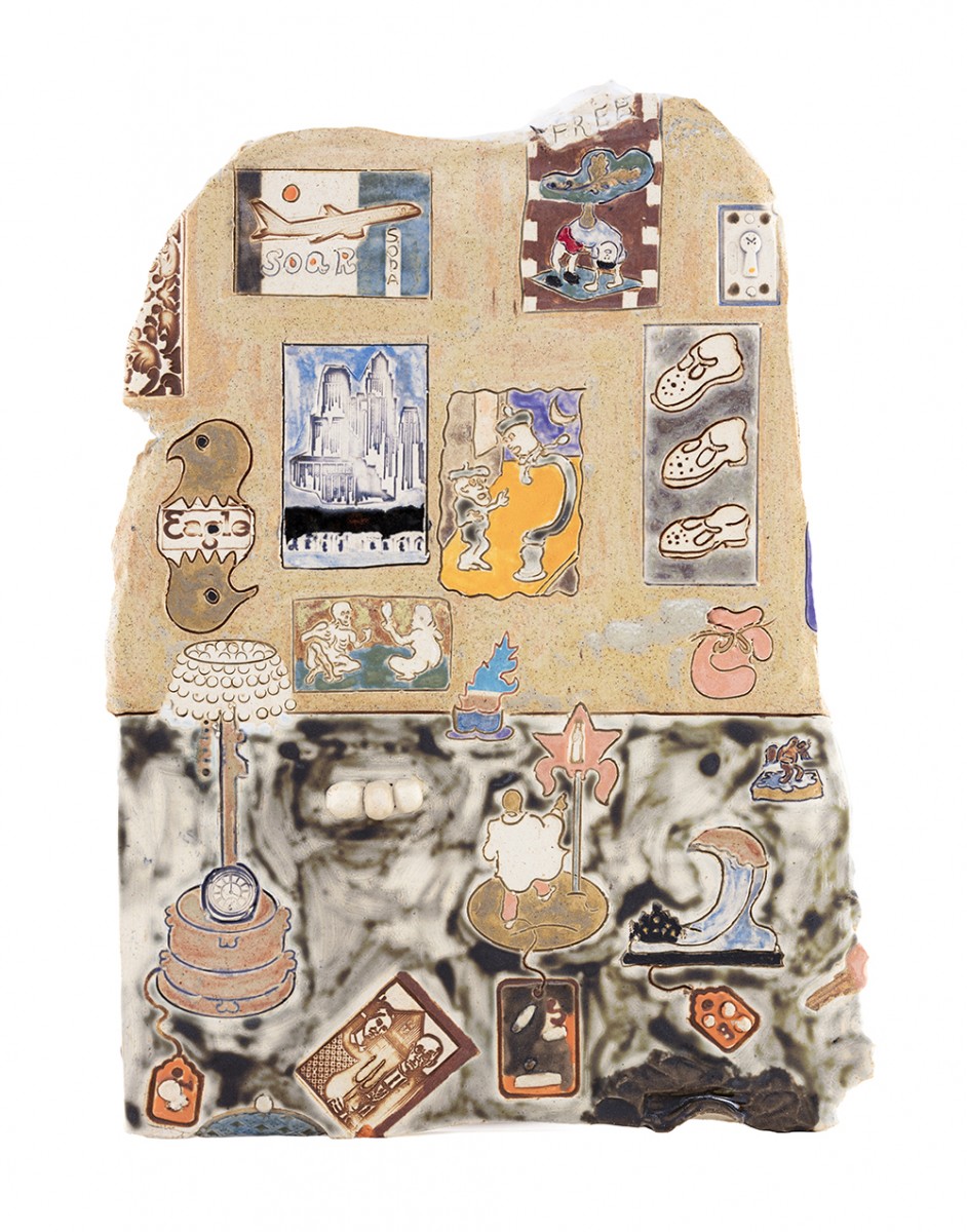 Kevin McNamee-Tweed. <em>Egle's Soar TM House Antiques Collection</em>, 2020. Glazed ceramic, 16 1/8 x 11 3/4 inches (41 x 29.8 cm)