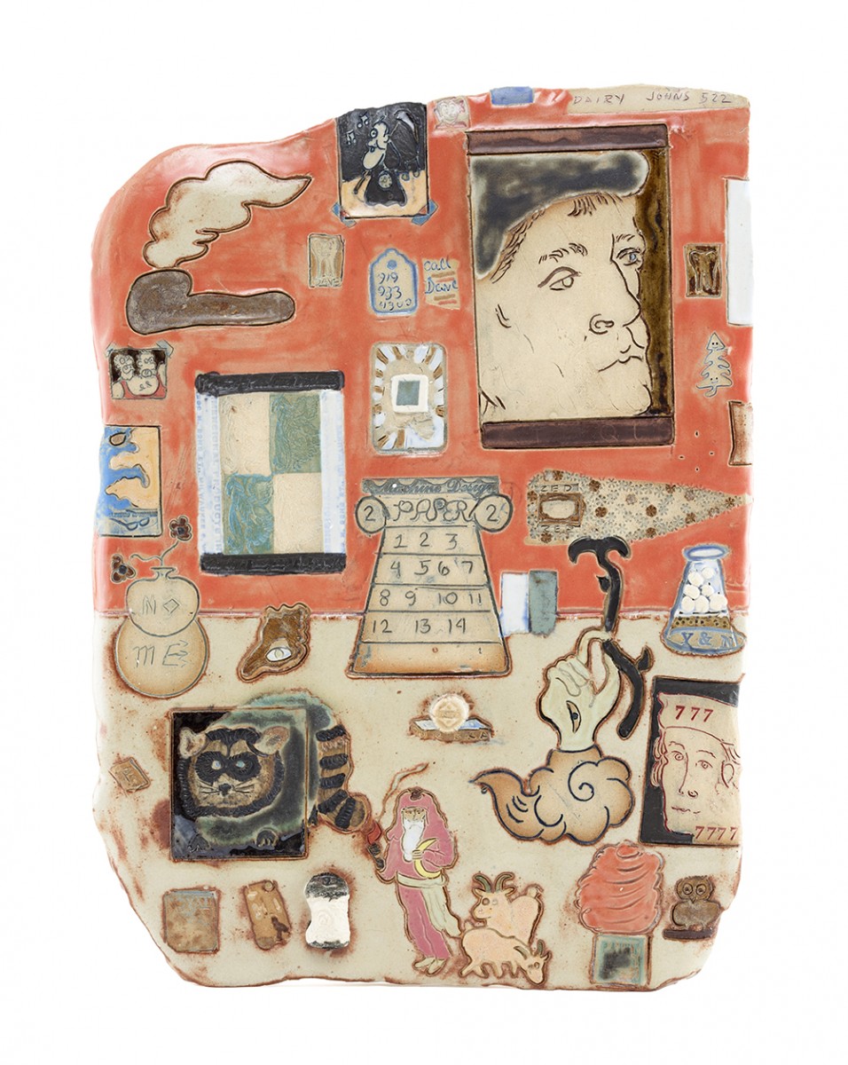 Kevin McNamee-Tweed. <em>N_O_N_O_M_E</em>, 2020. Glazed ceramic, 14 1/8 x 10 1/4 inches (35.9 x 26 cm)