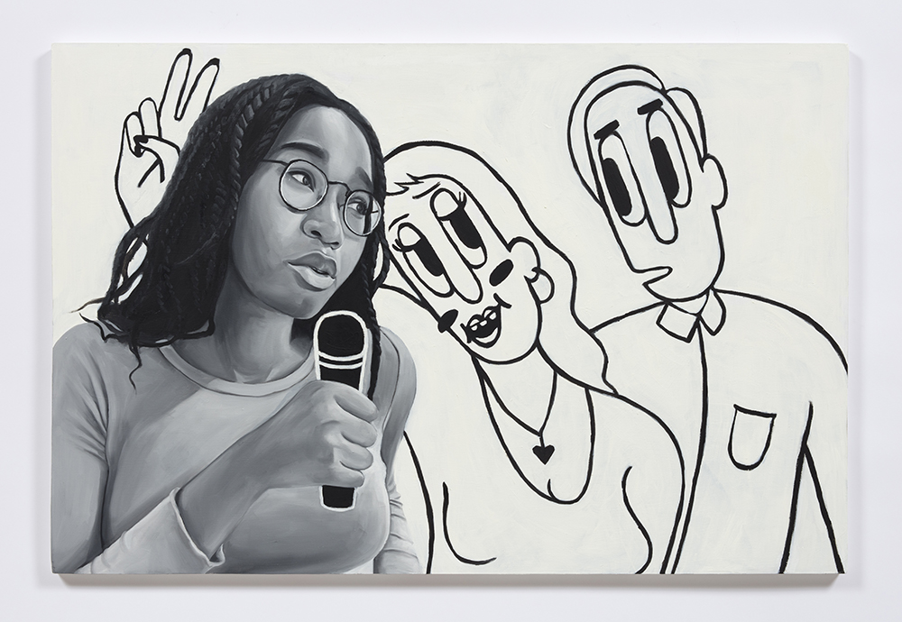 Brittany Tucker, Sing it, Girl, 2019. Oil on panel, 24 x 36 inches (61 x 91.4 cm)