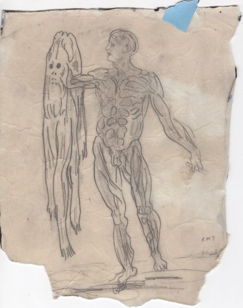 Kevin McNamee-Tweed, (skin care), 2018 Graphite on rice paper 8 1/4 x 6 inches (21 x 15.2 cm)