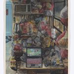 Stipan Tadić. <em>Chinese Apartment</em>, 2020. Watercolor and gouache on paper, 14 x 10 inches (35.6 x 25.4 cm)