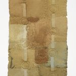 Aryana Minai. <em>Release The Held and Hold The Built III</em>, 2020. Dyed handmade paper, 54 x 34 inches (137.2 x 86.4 cm)
