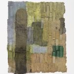 Aryana Minai. <em>Down the street or Across the World</em>, 2020. Dyed handmade paper, 52 x 43 inches (132.1 x 109.2 cm)