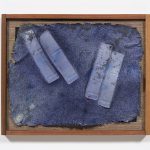 Aryana Minai. <em>Echo VI</em>, 2020. Dyed handmade paper in artist frame, 16 x 19 1/2 inches (40.6 x 49.5 cm)