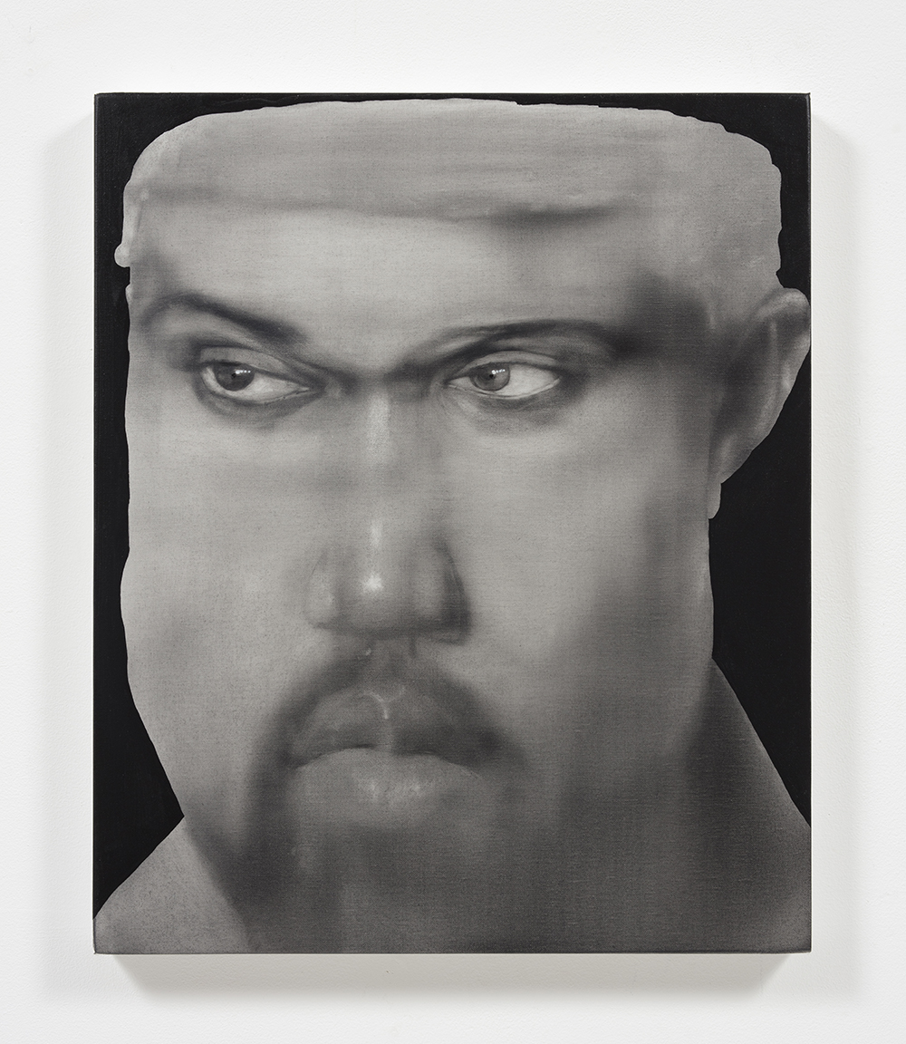 Jingze Du. <em>Kanye</em>, 2020. Oil on canvas, 23 5/8 x 19 5/8 inches (60 x 50 cm)