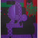 Jon Key. <em>The Man in the Violet Suit No. 15 (Living Room)</em>, 2020. Acrylic on panel, 60 x 48 inches (152.4 x 121.9 cm)