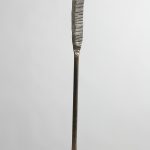 Jarrett Key. <em>Hot Comb No. 4</em>, 2020. Black forged steel with bronze burnishing, 36 1/2 x 2 1/2 x 13 inches (92.7 x 6.4 x 33 cm) Detail