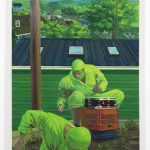 Patrick Bayly. <em>green, garden</em>, 2020. Oil on linen, 79 x 49 inches (200.7 x 124.5 cm)