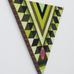 Paolo Arao. <em>Sage</em>, 2020. Sewn cotton, denim, corduroy, canvas and handwoven fibers on shaped wood support, 19 3/4 x 22 inches (50.2 x 55.9 cm) Detail thumbnail