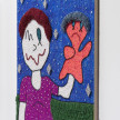 Benjamin Cabral. <em>Me And A Puppet (An Optimistic Friend)</em>, 2020. Rhinestones, faux pearls and beads on acrylic painted wood panel, 48 x 36 inches (121.9 x 91.4 cm) Detail thumbnail