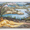 Kate Klingbeil. <em>The Grown Woman</em>, 2020. Acrylic, pigment, watercolor, vinyl paint, pumice, sand, crushed garnet and oil stick on canvas, 48 1/2 x 60 1/2 x 2 1/2 inches (123.2 x 153.7 x 6.4 cm) thumbnail