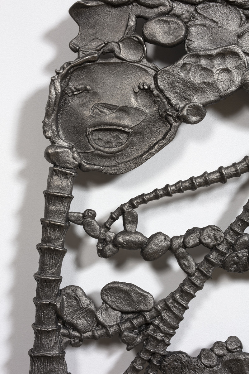 Kate Klingbeil. <em>Show Me Your Garden And I Shall See What You Are</em>, 2020. Cast iron and brass, 38 x 53 x 1 inches (96.5 x 134.6 x 2.5 cm) Detail