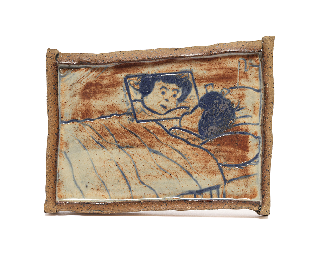 Kevin McNamee-Tweed. <em>Nancy Bedtime</em>, 2020. Glazed ceramic, 3 3/4 x 4 3/4 inches (9.5 x 12.1 cm)