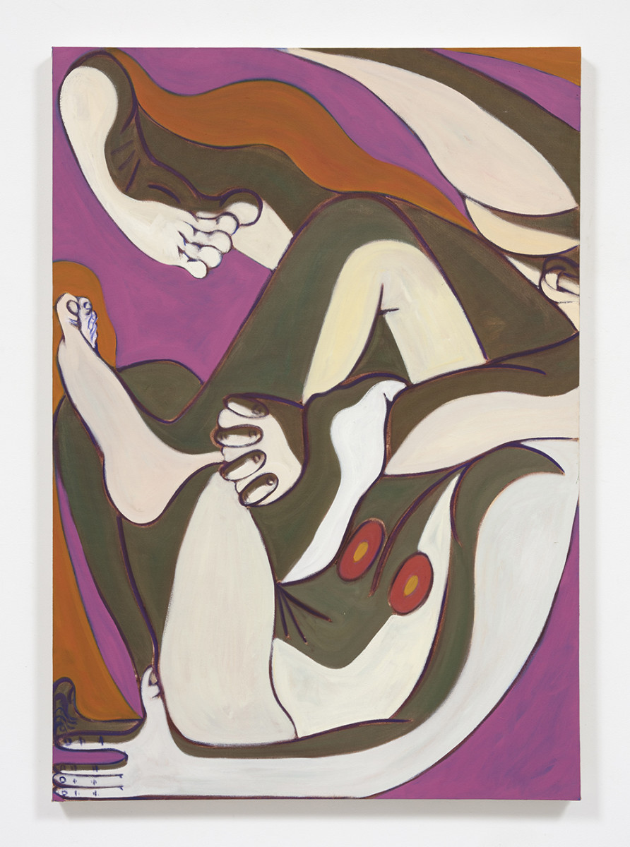 Mark Yang. <em>Twine</em>, 2020. Oil on canvas, 50 1/4 x 35 inches  (127.6 x 88.9 cm)