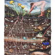 <em>Night Dress and The Daffodils</em>, 2020. Acrylic, watercolor, vinyl paint, sand, pumice, oil stick and oil pastel on canvas, 24 1/4 x 19 1/2 x 2 inches (61.6 x 49.5 x 5.1 cm) thumbnail