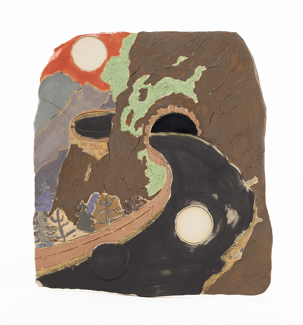 Kevin McNamee-Tweed. <em>Passage</em>, 2021. Glazed ceramic, 9 1/8 x 8 1/8 inches (23.2 x 20.6 cm)