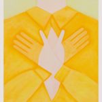 Ellie MacGarry. <em>Gold Cross</em>, 2021. Oil on canvas, 18 x 16 inches (45.7 x 40.6 cm)