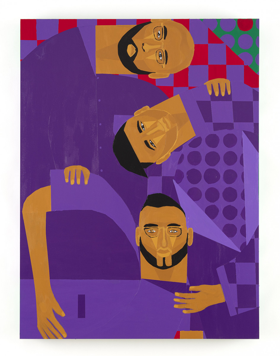 Jon Key. <em>Chosen Family No. 12</em>, 2021. Acrylic on panel, 40 x 30 inches (101.6 x 76.2 cm)