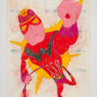 Camilo Restrepo. <em>W</em>, 2021. Water-soluble wax pastel, ink, tape and saliva on paper 11 3/4 x 8 1/4 inches (29.8 x 21 cm) thumbnail