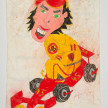 Camilo Restrepo. <em>Alonso</em>, 2021. Water-soluble wax pastel, ink, tape and saliva on paper 11 3/4 x 8 1/4 inches (29.8 x 21 cm) thumbnail