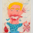 Camilo Restrepo. <em>Ivàn Mordisco</em>, 2021. Water-soluble wax pastel, ink, tape and saliva on paper 11 3/4 x 8 1/4 inches (29.8 x 21 cm) thumbnail