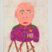 Camilo Restrepo. <em>Timochenko</em>, 2021. Water-soluble wax pastel, ink, tape and saliva on paper 11 3/4 x 8 1/4 inches (29.8 x 21 cm) thumbnail