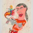 Camilo Restrepo. <em>Andrea</em>, 2021. Water-soluble wax pastel, ink, tape and saliva on paper 11 3/4 x 8 1/4 inches (29.8 x 21 cm) thumbnail