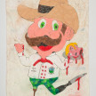 Camilo Restrepo. <em>Gabino</em>, 2021. Water-soluble wax pastel, ink, tape and saliva on paper 11 3/4 x 8 1/4 inches (29.8 x 21 cm) thumbnail