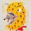 Camilo Restrepo. <em>Quesero</em>, 2021. Water-soluble wax pastel, ink, tape and saliva on paper 11 3/4 x 8 1/4 inches (29.8 x 21 cm) thumbnail
