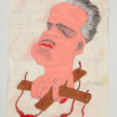 Camilo Restrepo. <em>Marlon</em>, 2021. Water-soluble wax pastel, ink, tape and saliva on paper 11 3/4 x 8 1/4 inches (29.8 x 21 cm) thumbnail