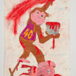 Camilo Restrepo. <em>Jorge</em>, 2021. Water-soluble wax pastel, ink, tape and saliva on paper 11 3/4 x 8 1/4 inches (29.8 x 21 cm) thumbnail