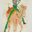 Camilo Restrepo. <em>Raùl Reyes</em>, 2021. Water-soluble wax pastel, ink, tape and saliva on paper 11 3/4 x 8 1/4 inches (29.8 x 21 cm) thumbnail