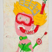 Camilo Restrepo. <em>Diana</em>, 2021. Water-soluble wax pastel, ink, tape and saliva on paper 11 3/4 x 8 1/4 inches (29.8 x 21 cm) thumbnail