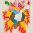 Camilo Restrepo. <em>Memìn</em>, 2021. Water-soluble wax pastel, ink, tape and saliva on paper 11 3/4 x 8 1/4 inches (29.8 x 21 cm) thumbnail