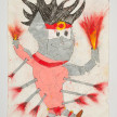 Camilo Restrepo. <em>Jota</em>, 2021. Water-soluble wax pastel, ink, tape and saliva on paper 11 3/4 x 8 1/4 inches (29.8 x 21 cm) thumbnail