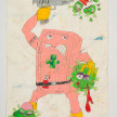 Camilo Restrepo. <em>Jabòn</em>, 2021. Water-soluble wax pastel, ink, tape and saliva on paper 11 3/4 x 8 1/4 inches (29.8 x 21 cm) thumbnail