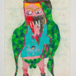 Camilo Restrepo. <em>Guadalupe</em>, 2021. Water-soluble wax pastel, ink, tape and saliva on paper 11 3/4 x 8 1/4 inches (29.8 x 21 cm) thumbnail
