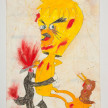 Camilo Restrepo. <em>Titì</em>, 2021. Water-soluble wax pastel, ink, tape and saliva on paper 11 3/4 x 8 1/4 inches (29.8 x 21 cm) thumbnail