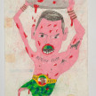 Camilo Restrepo. <em>Caìn</em>, 2021. Water-soluble wax pastel, ink, tape and saliva on paper 11 3/4 x 8 1/4 inches (29.8 x 21 cm) thumbnail